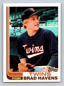 1982 Topps #92 - Brad Havens - Minnesota Twins - Pitcher - Picture 1 of 2