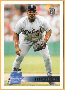 CECIL FILDER DETROIT TIGERS #393 - TOPPS CASI NUEVO-COMO NUEVO 1996 - Imagen 1 de 2