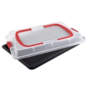 Dr. Oetker 3-in-1 Backform 29x42cm mit Deckel - Metall, 4,5l - Bild 1 von 7