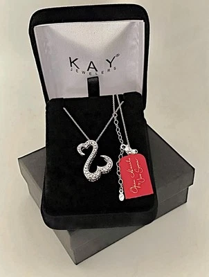 Jane Seymour Open Hearts 1/2CT Diamond 14K WHITE Gold Necklace MRP $1,499~NIB - Image 1 of 4