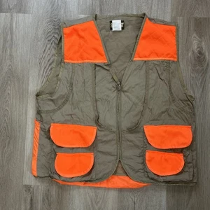 Saf T Bak Duck Hunting Vest Mens XL Orange Brown Safety Water Repellent Vintage - Picture 1 of 10