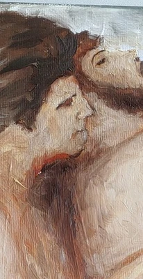 Obra de arte "Lucha griega" pintura al óleo 40cmx30cm de TJCutting Foto 1 de 4