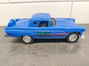 Vintage TOOTSIETOY Super Shiny Blue Plastic 1956 Ford T-Bird 7" Thunderbird USA - Picture 1 of 14