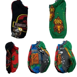 5 Pairs of Brand New Jurassic World/Jurassic Park Socks - Size 4-10 - Picture 1 of 8