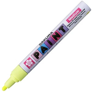 12 x Sakura acrylic paint surface marker marking pens yellow, white or black - Picture 1 of 6