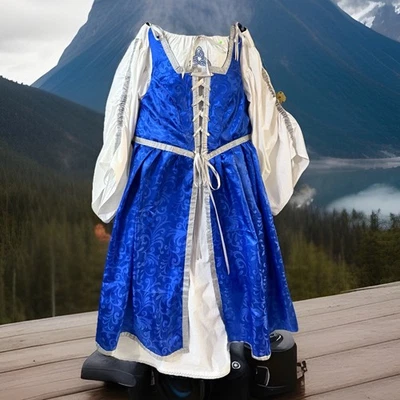 Correa Manga Celta, Overdress Irlandés con Costuras O Bordados, Ren Faire Pequeño-4X Foto 1 de 4