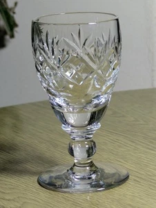 Royal Doulton crystal Georgian liqueur glasses 3 1/8" superb older signed 1sts - Picture 1 of 6
