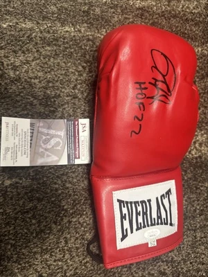 Guante de Boxeo Rojo Everlast Firmado por Roy Jones Jr con HOF 22 - JSA Foto 1 de 2