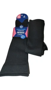 Doctors Choice Women's Shoe Size 6-10 New Compression Over Calf Black Three Pair - Picture 1 of 7