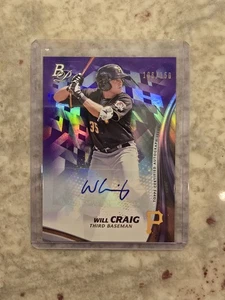 2017 Bowman Platinum Will Craig Purple Auto Pirates /150 - Picture 1 of 1