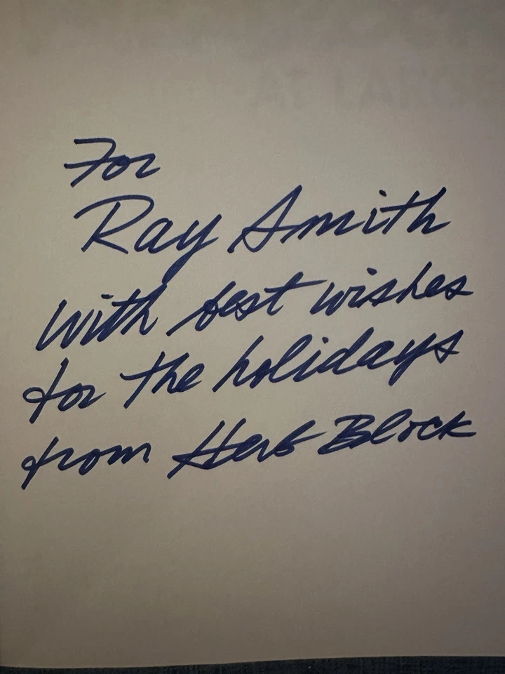 Herblock At Large by Herbert Block *Signed First Edition* 1987 HB/DJ - Image 1 of 4