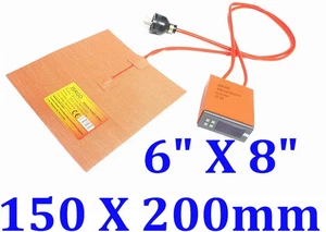 6" X 8" 150 X 200mm 250W  Engine Oil Pan Universal CE UL Silicone Heater Pad - Picture 1 of 12