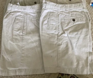 EUC 2 Pairs GapKids Medium TAN shorts ADJUSTABLE WAIST boy sz 8 REG Easy Fit - Picture 1 of 4