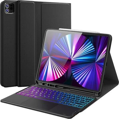 For iPad Pro 12.9 2022 6th/5th/4th/3rd Case w/Trackpad Keyboard DIY 7 Color G026 - Image 1 of 4