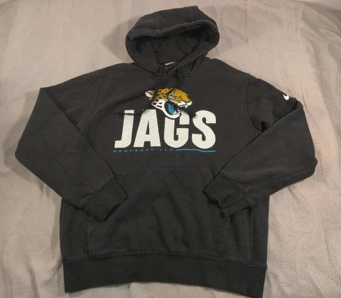 Jacksonville Jaguars Mens Hoodie Black Medium Pullover Sweatshirt NFL Nike Cover