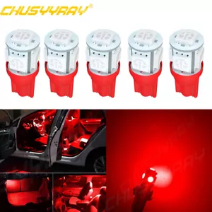 5X T10 LED 12V Red Light Car Interior Panel Light For JAGUAR X TYPE 2001-2010 - Picture 1 of 12