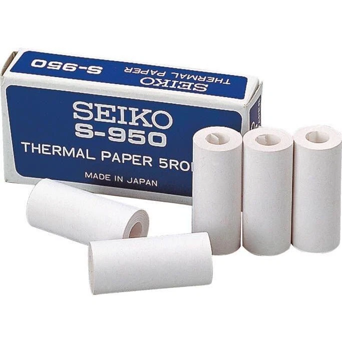 SEIKO Thermal Paper Rolls for Stopwatch Printer S950 5 rolls of roll paper