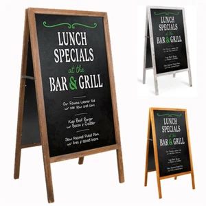 Rustic Large A-Board Chalkboard Blackboard Wedding Party Cafe Menu Sign100x50cm - Picture 1 of 18