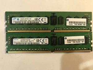 1x8gb Samsung  8GB 1Rx4 PC4-2133P ECC REG SERVER RAM M393A1G40DB0-CPB  HP -581 - Picture 1 of 1
