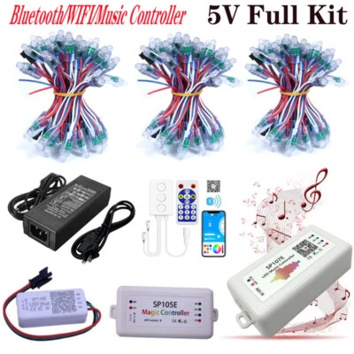 LED Pixel String Light WS2811 Addressable Wifi/Music Controller DC5V Adapter Kit - Image 1 of 4