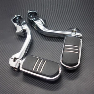 32mm 1.25" Adjustable Long Angled Highway Engine Guard Mount Footpeg For Harley - Imagen 1 de 8