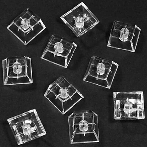 10 teclas para pruebas de interruptor MX de teclado mecánico - policarbonato transparente - Imagen 1 de 1