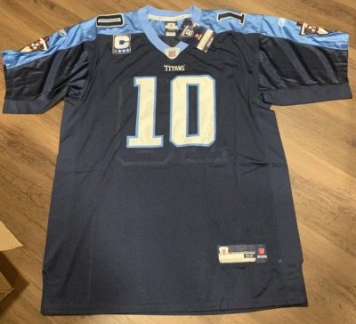 AUTHENTIC REEBOK Vintage VINCE YOUNG TITANS Jersey Alternate Blue- SIZE 52 NWT - Image 1 of 4