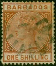Barbados 1886 1s Chestnut SG102 Good Used (3)