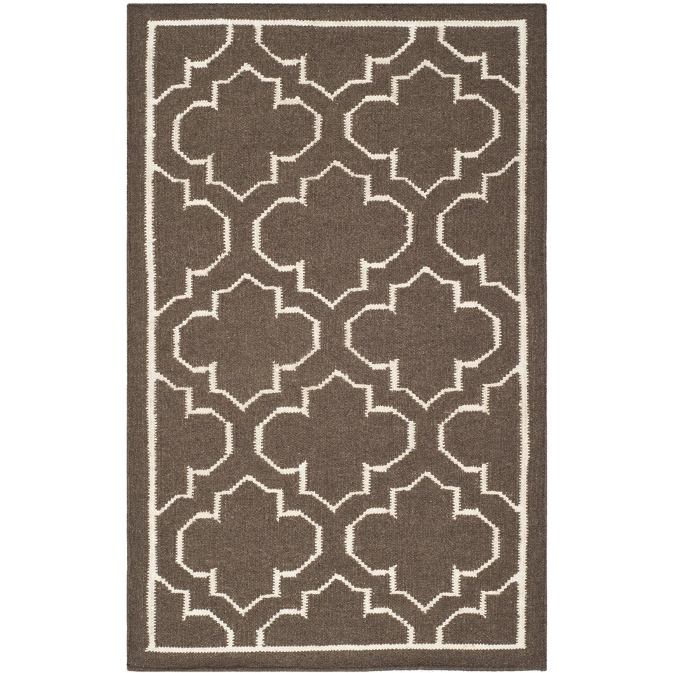 Safavieh Brown/ Ivory Flat weave Wool Area Rug 2' 6 x 4' - Image 1 of 1