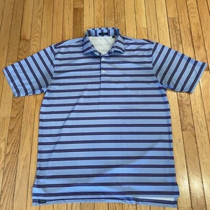 Polo de golf Turtleson para hombre rendimiento a rayas elástico grande - Imagen 1 de 5