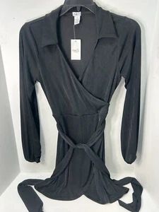 Rue21 Black rue21 Sleek Sext Black Mini Dress M Long Sleeve Party - Bild 1 von 9