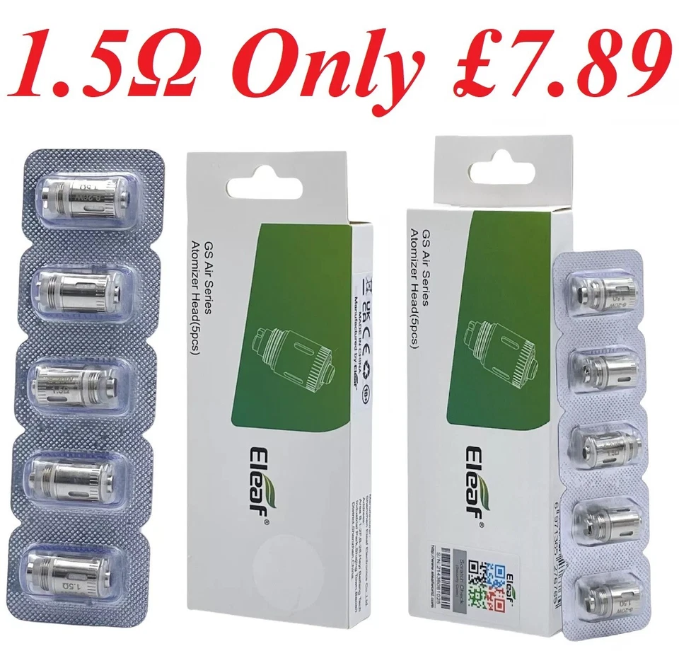 Eleaf® GS Air Coils / Arc / CS Micro / Slider / Atomizer 1.5Ω (5 Pk) Authentic! - Image 1 of 1