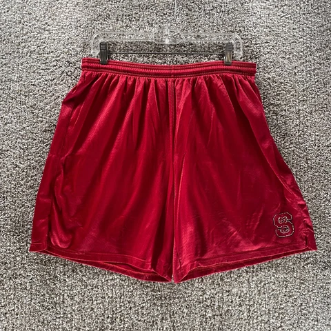 NC State Wolfpack Shorts Mens Extra Large Red Jansport Athletic Running Gym Logo Cover