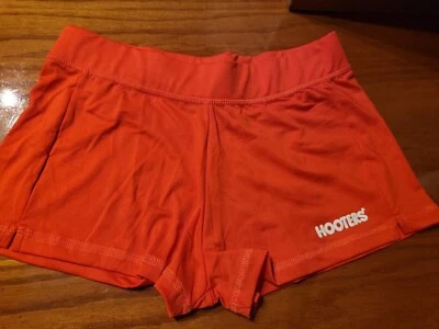 Pantalones Cortos Deportivos Hooters Mujer Pequeño Naranja Uniforme Pantalones Cortos 26 en Cintura Foto 1 de 2