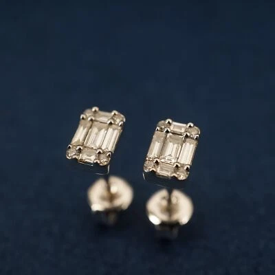 Pendientes de diamantes de oro blanco de 14 k RS Pure de Ross Simons - Envío gratuito a EE. UU. Foto 1 de 4