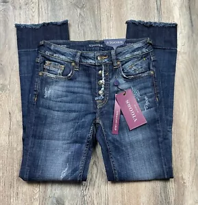 Jeans VIGOSS Jagger blu taglio dritto W 24 L 26 nuovi con etichette nuovi con etichette - Foto 1 di 9