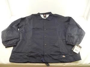 NEW Men's Dickies Snap Front Jacket- Large, Navy (76242DN) - Picture 1 of 11