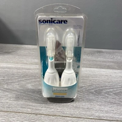 Nuevo paquete de 2 cabezales de cepillo de dientes de repuesto Phillips SONICARE Advance serie A Foto 1 de 4