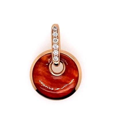 Kabana Spiny Oyster Diamond 14K Yellow Gold Round Pendant DG7077785 - Image 1 of 4