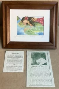 Artist Joanna Carolan Maui Hawaii Framed Signed Art Print Lau-Kia-Manu-I-Kahiki - Picture 1 of 15