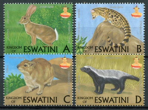 Swaziland Eswatini Wild Animals Stamps 2018 MNH Mammals Genets Badgers 4v Set Cover