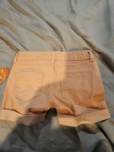 Wonder Nation Stretch Denim Shorts Girls Size 5Peach Adjustable Waist NWT - Picture 1 of 5