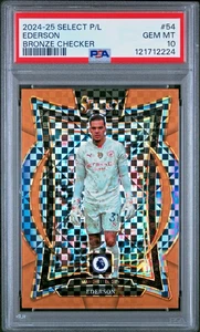 Panini Select EPL 2024-25 - Ederson #54 Bronze Checker /125 PSA 10 POP 1 - City - Imagen 1 de 3