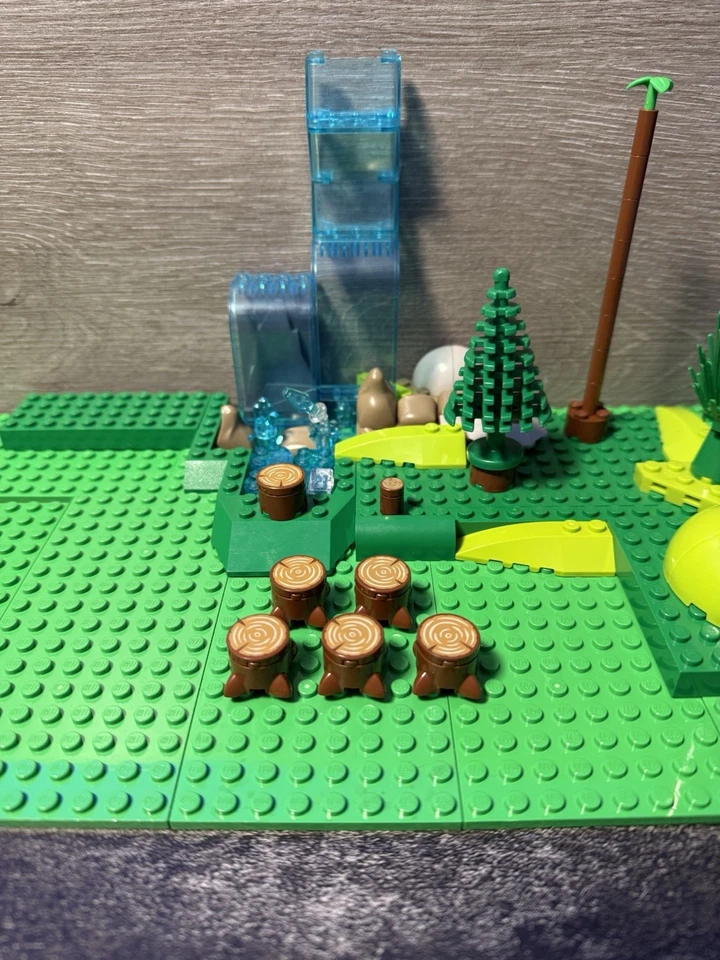Lego tronco de tocón de árbol marrón rojizo 2x2 ladrillo redondo con patas con azulejo de madera - paquete de 5 Foto 1 de 1