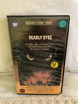 DEADLY EYES RARE 1983 WARNER CLAMSHELL VHS - Image 1 of 4