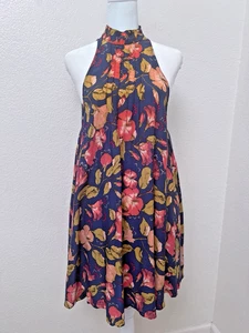 Intimately Free People Beaux Mock Neck Slip Dress Womens Boho Floral Mini - Picture 1 of 11