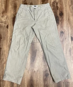 Pantalones Mountain Khakis Para Hombre Talla 34x32 Beige Lona Franela Forrados Pierna Recta - Imagen 1 de 13