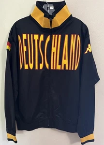 Kappa Deutschland Germany Deutschland Track Jacket Med Black Yellow  Patches - Picture 1 of 6
