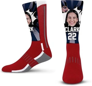 For Bare Feet Indiana Fever WNBA Caitlin Clark KA-POW! Player Socks - Youth Size - Picture 1 of 2