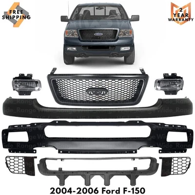 Kit de montaje de barra frontal pintable y rejilla para Ford F-150 2004-2006 Foto 1 de 4
